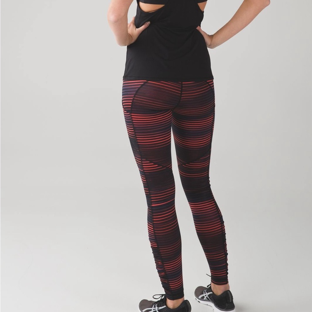 Lululemon Speed Tight IV‎ Twisted Dune Alarming Black Leggings